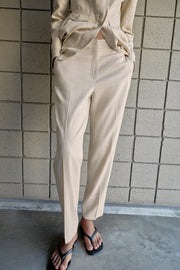 Pantalon slim en lin