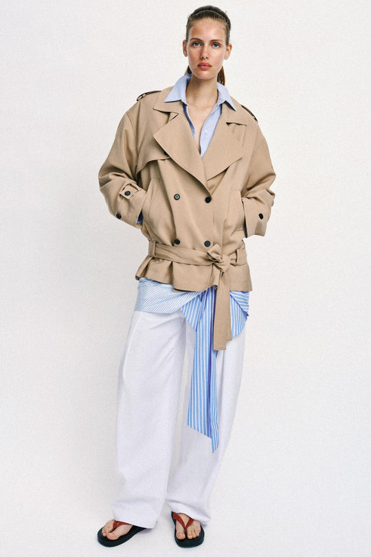 Blouson trench avec ceinture