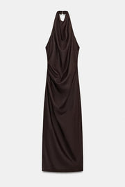 Robe midi dos-nu en lin