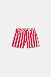 Short à rayures