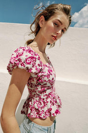 Top bustier imprimé