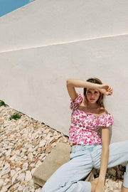 Top bustier imprimé