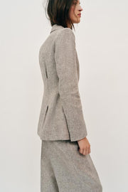 Blazer à épaulettes 100 % lin