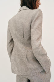 Blazer à épaulettes 100 % lin