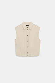 Top en lin sans manches