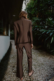 Pantalon slim satiné