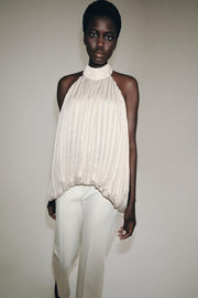 Top dos-nu plissé ZW Collection
