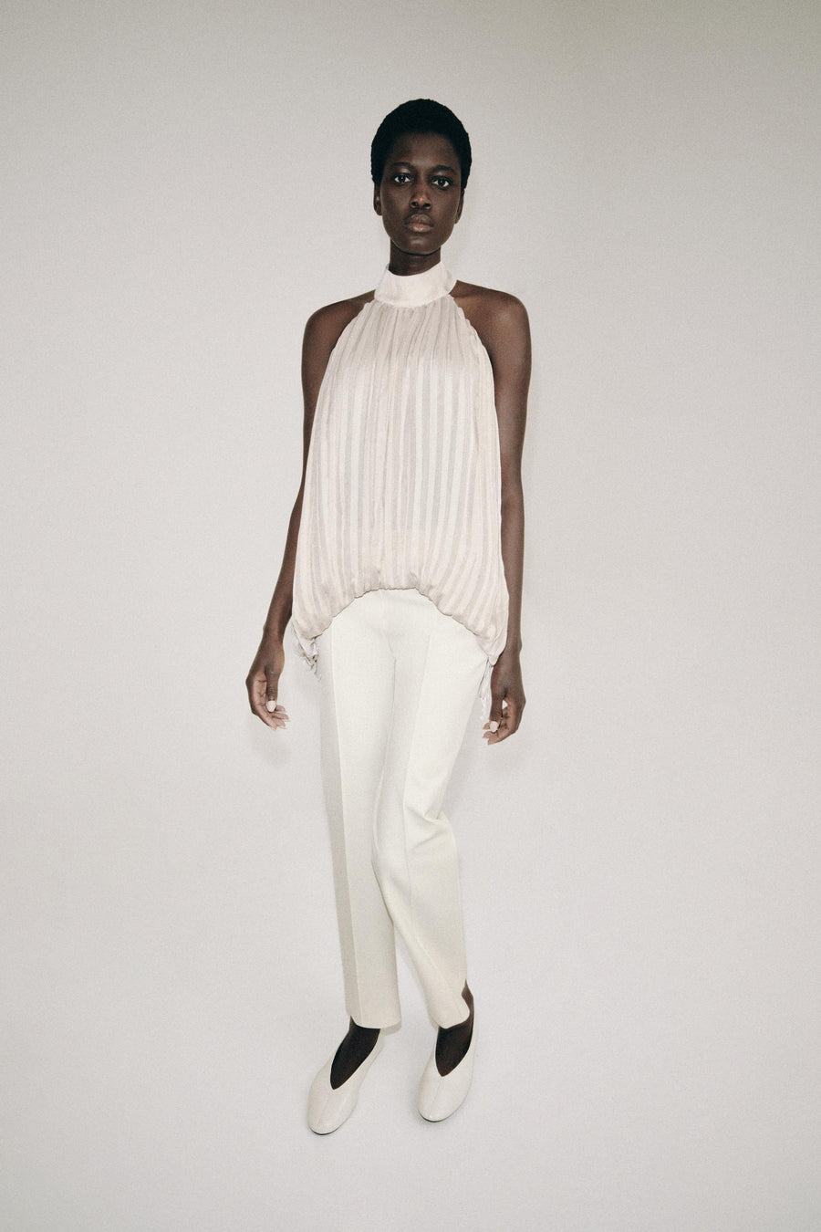 Top dos-nu plissé ZW Collection