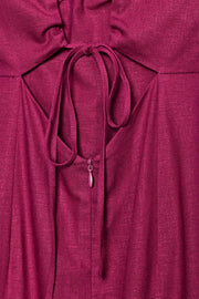 Robe midi à bretelles en lin