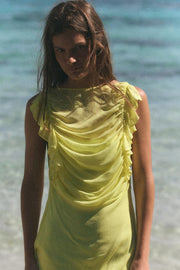 Robe longue en georgette