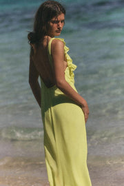Robe longue en georgette