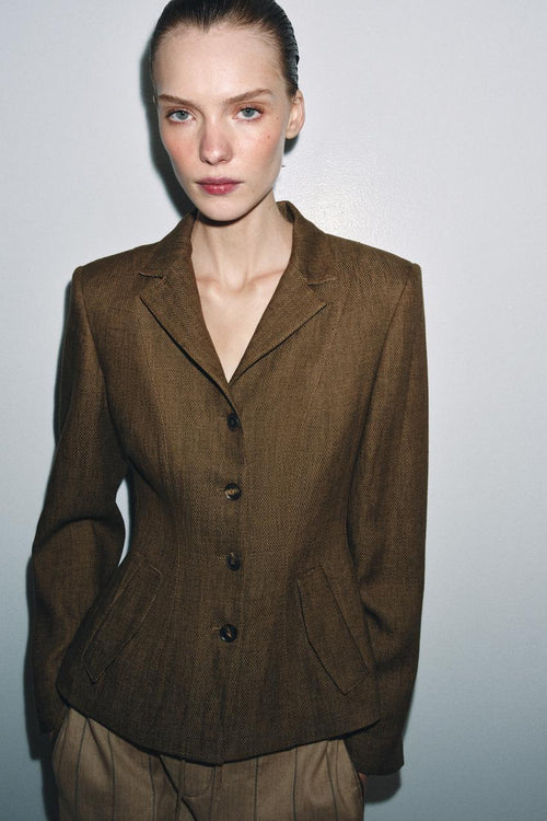 Blazer en mélange de lin ZW Collection