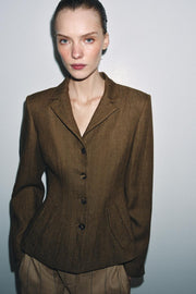 Blazer en mélange de lin ZW Collection