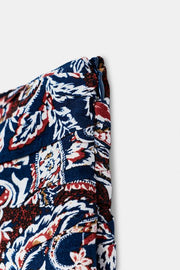 Jupe-culotte imprimée asymétrique