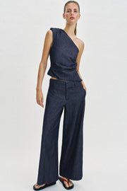 Pantalon large en lin