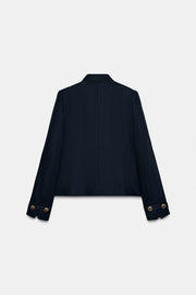 Blazer cintré à bouton doré