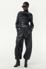 Veste effet cuir peplum The Item Woman
