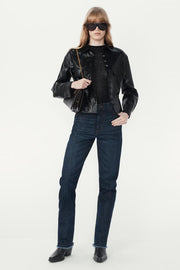 Veste effet cuir peplum The Item Woman