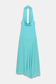 Robe midi dos-nu contrastée