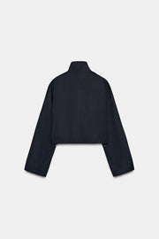 Veste courte à col montant