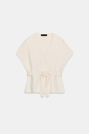 Gilet en maille avec ceinture