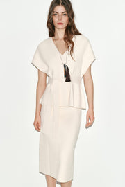 Gilet en maille avec ceinture