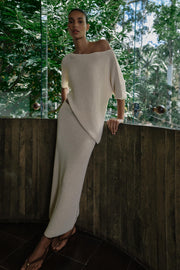 Jupe midi en maille