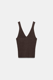 Top en maille à bretelles