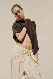 Pull cape court en maille
