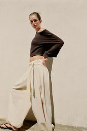 Pull cape court en maille