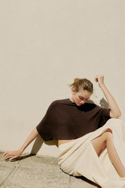 Pull cape court en maille