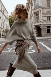 Jupe midi en maille
