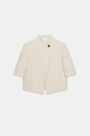 Blazer en lin à manches courtes