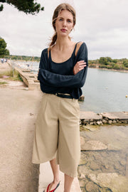 Bermuda long avec ceinture