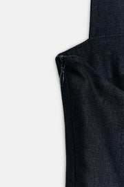 Robe courte à brandebourgs en lin