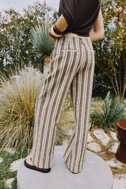 Pantalon droit à rayures