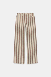 Pantalon droit à rayures