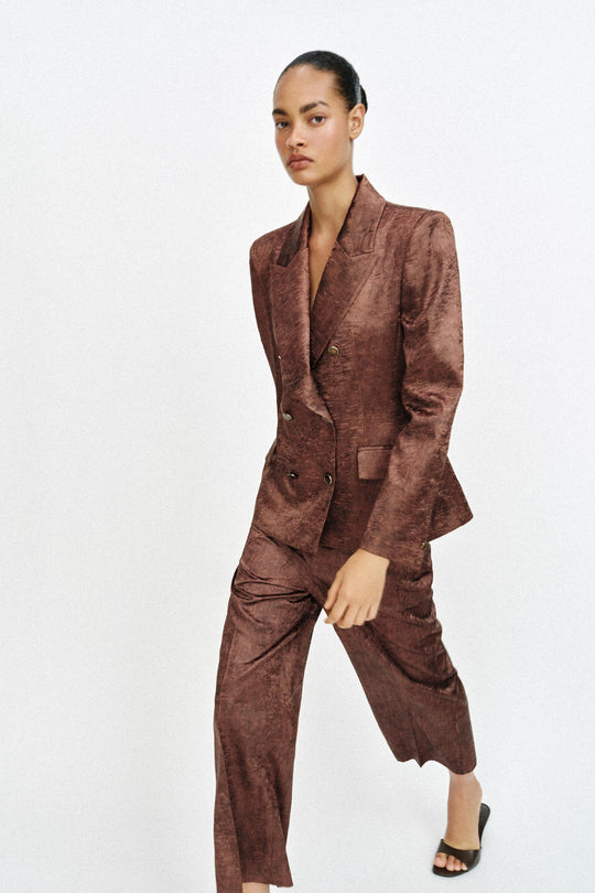 Pantalon-culotte effet froissé