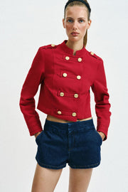 Blouson cintré à boutons