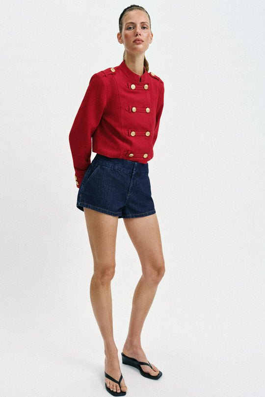 Blouson cintré à boutons