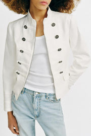 Blazer à col montant et boutons