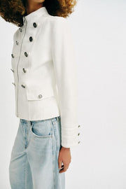Blazer à col montant et boutons