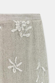Pantalon bouffant en maille à fil métallisé