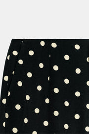Pantalon coupe évasée à pois