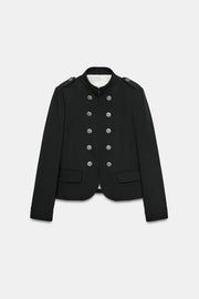 Veste cintrée à boutons et épaulettes