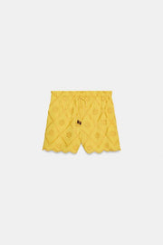 Bermuda à broderies ajourées
