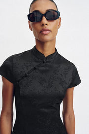 Robe courte en jacquard