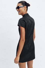 Robe courte en jacquard