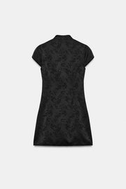 Robe courte en jacquard