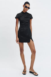 Robe courte en jacquard